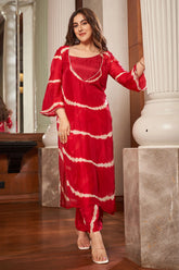 Rang Leheriya Silk Kurta Set