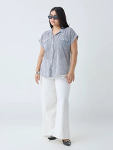 Black Striped Gia Cotton Shirt