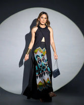 French Crepe Multicolor Tribal Print Co-Ord