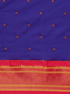 Maharani Blue Paithani Saree with Heritage Pallu