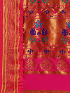 Maharani Blue Paithani Saree with Heritage Pallu