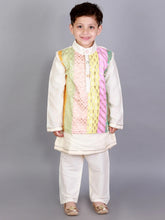 Off White Cotton Silk Ethnic Kurta Set