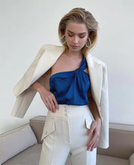 One Shoulder Crop Top