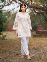 Everyday White Embroidered Ethnic Set