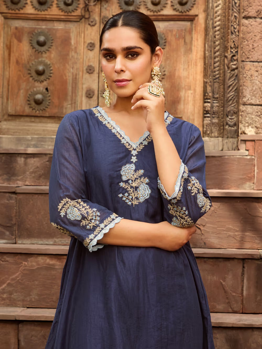 Organza Pink Dupatta Featuring Delicate Lace Work