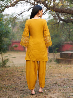 Everyday White Embroidered Ethnic Set
