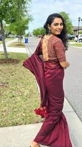 Ajrakh Cotton Backless Knot Blouse