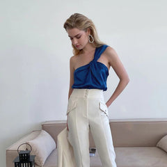 One Shoulder Crop Top