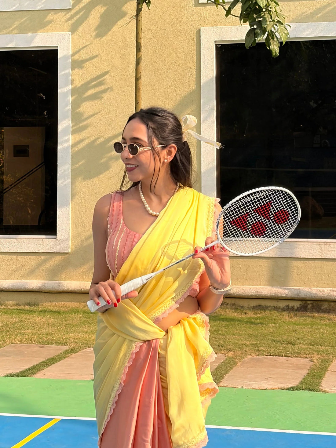 Pansy Pastel Pre-Draped Saree