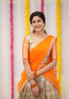 festival half saree