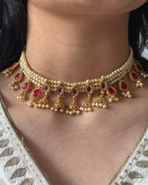Jhumka Chinchpeti Necklace Set