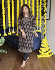 Ajrakh print cotton suit