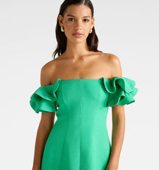 ruffle sleeve mini dress