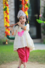 Krishna Embroidered Kurta Dhoti for Kids