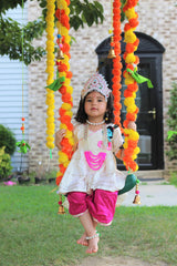 Krishna Embroidered Kurta Dhoti for Kids
