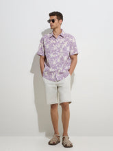 Lavender Floral Cotton Shirt