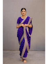 Sunsud Culture Violet Nauvari Saree