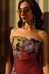 Lielah Strapless Tailored Jumpsuit - Rust