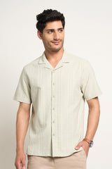 Men’s light olive casual shirt