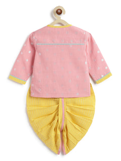 pink and yellow ethnic set