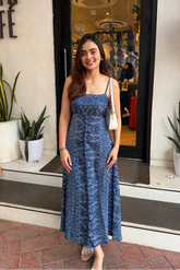 Women's Premium Viscose Silk Paisley Print Maxi Dress