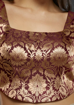 Maroon ethnic blouse