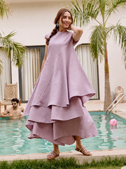 Marylebone Purple Asymmetric Co-ord Set