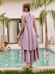 Marylebone Purple Asymmetric Co-ord Set