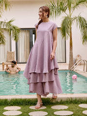 Marylebone Purple Asymmetric Co-ord Set