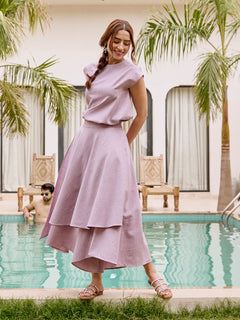 Marylebone Purple Asymmetric Co-ord Set