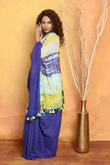 tie and dye cotton saree