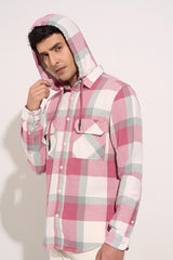 Men’s full-sleeve hooded shirt