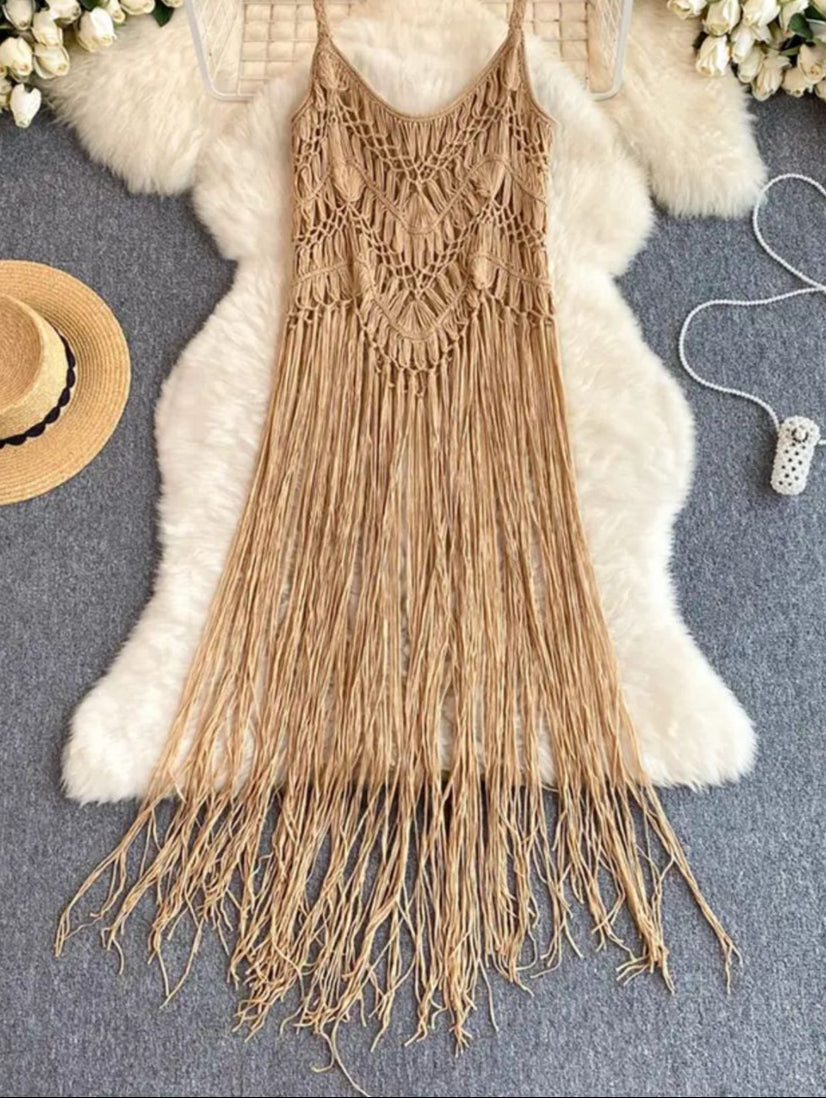 tassel hem coverup