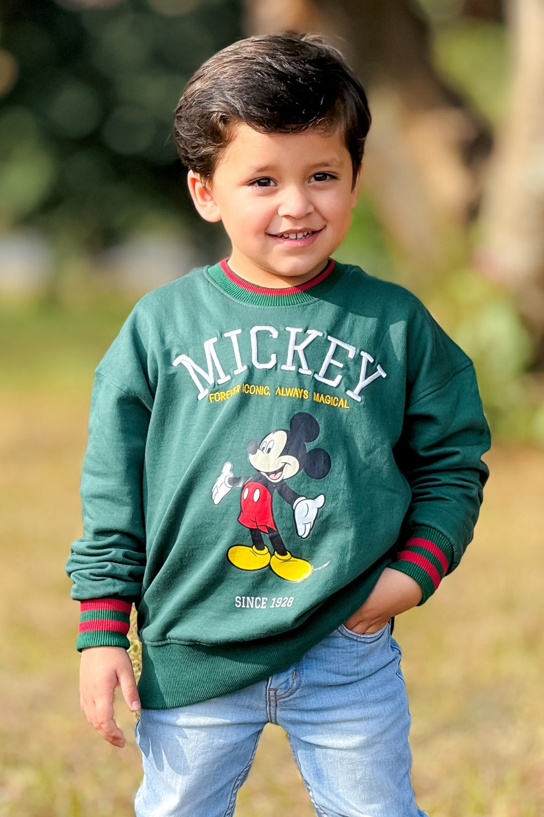 Mickey Green Sweatshirt for Kids