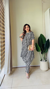 Moonlit Muslin Cowl Co-ord Set for Women's