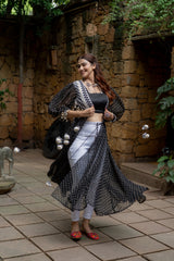 Morni Twirl Black Women's Cape Dress