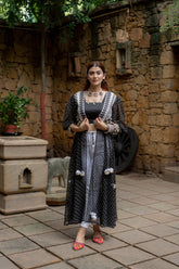 Morni Twirl Black Women's Cape Dress