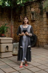 Morni Twirl Black Women's Cape Dress