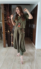 Moss Green 3 Piece Coord Set