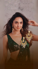 Multicolor Gold Plated Jadau Kundan Earrings – ME881Y