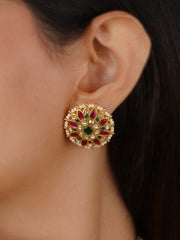 Multicolor Gold Plated Jadau Kundan Necklace Set – MS2150M