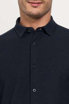 Navy blue casual shirt