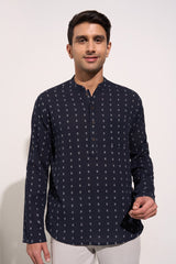 Navy blue festive wear