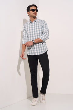 Formal check shirt men