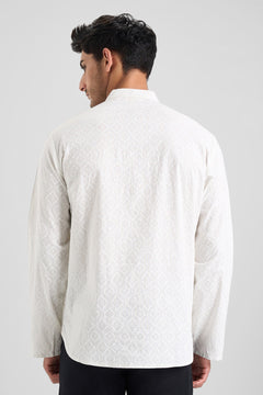Textured kurta for men