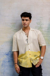 Off-White Linen Fusion Oversized Shirt Men