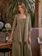 Olive Embroidered Cape