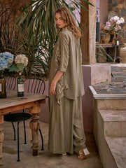 OLIVIA JUMPSUIT WITH EMBROIDERED CAPE