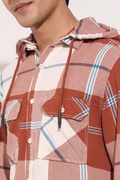 orange casual shirt
