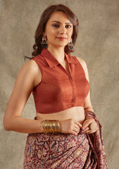 Sleeveless cotton blouse for women